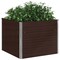 vidaXL Raised Garden Bed Brown Galvanized steel Medium Raised Garden Bed